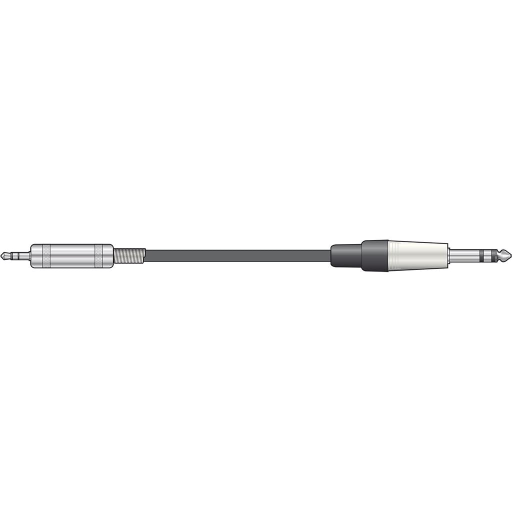 Classic Audio Leads 6.3mm TRS Jack Plug - 3.5mm TRS Jack Plug - 6.0m - S6-3J600