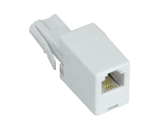 UK/US Adaptor to Convert a US RJ11 Plug into a UK BT Plug