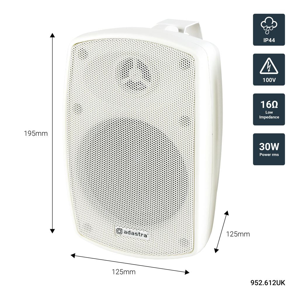 BHV Series IP44 Background Speakers 100V - BH4V-W White