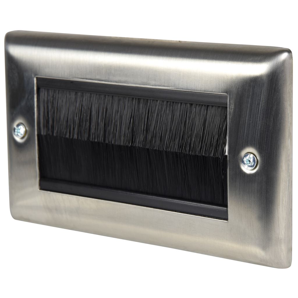 Steel Brush Wallplates Double Gang - 2G