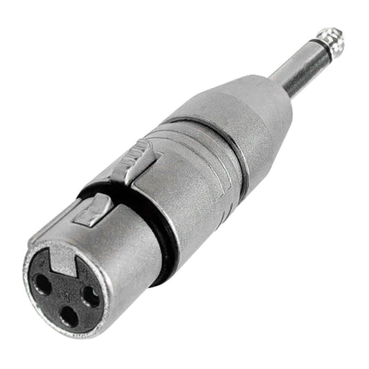 Neutrik NA2FP 3 Pin XLR Female to 6.35mm Mono Jack Plug Adaptor