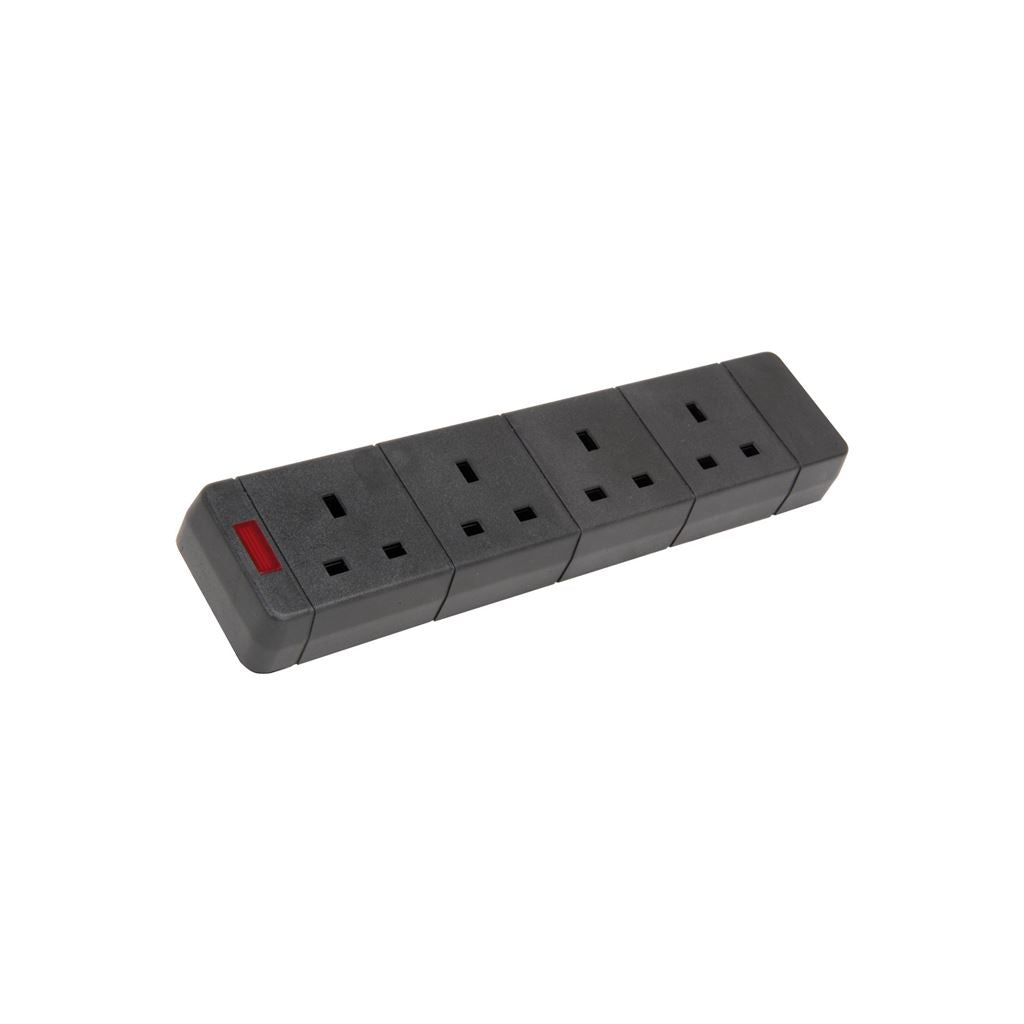 4 Gang Trailing Socket - 13A with neon