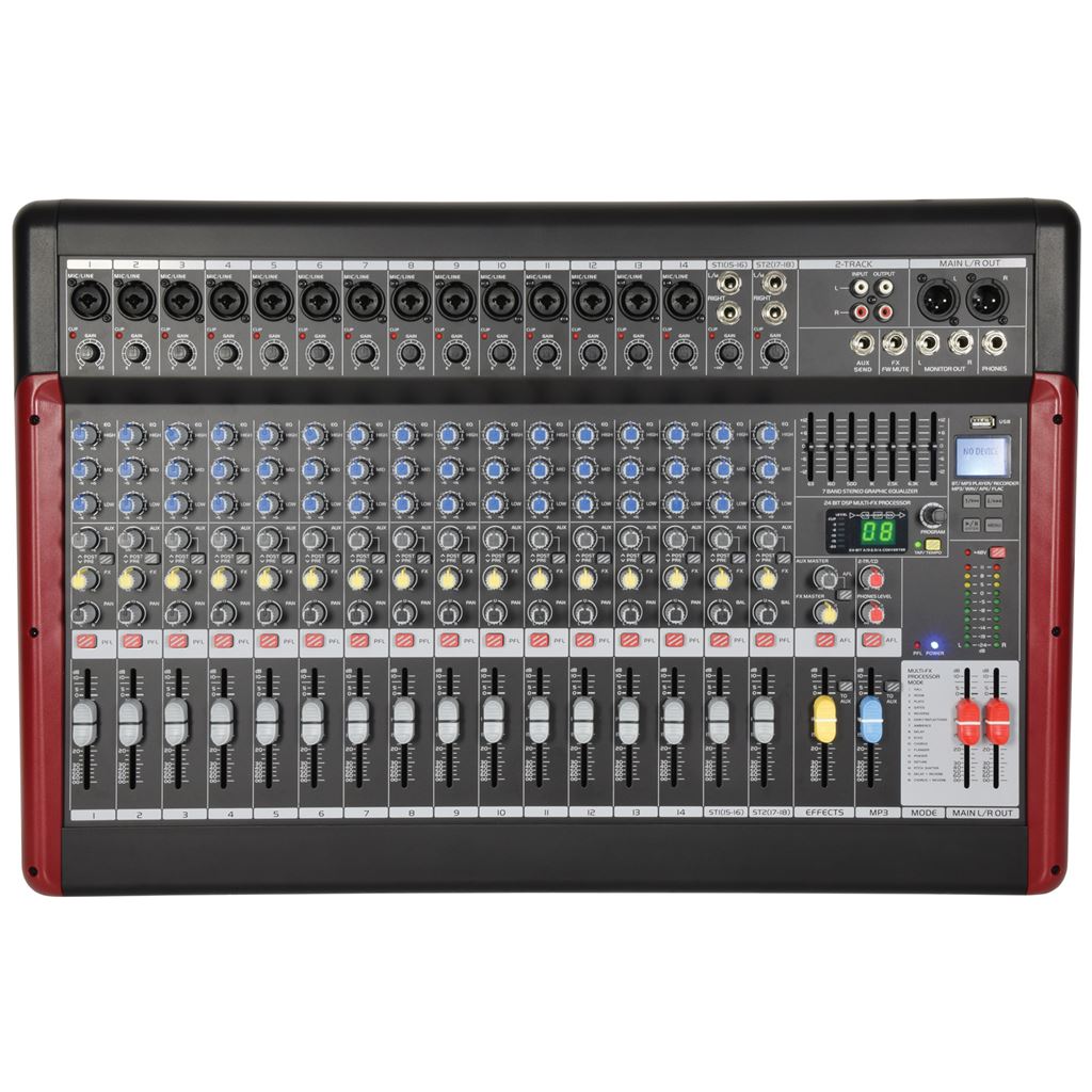 CSX-18 Series Live Mixing Console - Mixer with USB/BT Player + DSP Effects