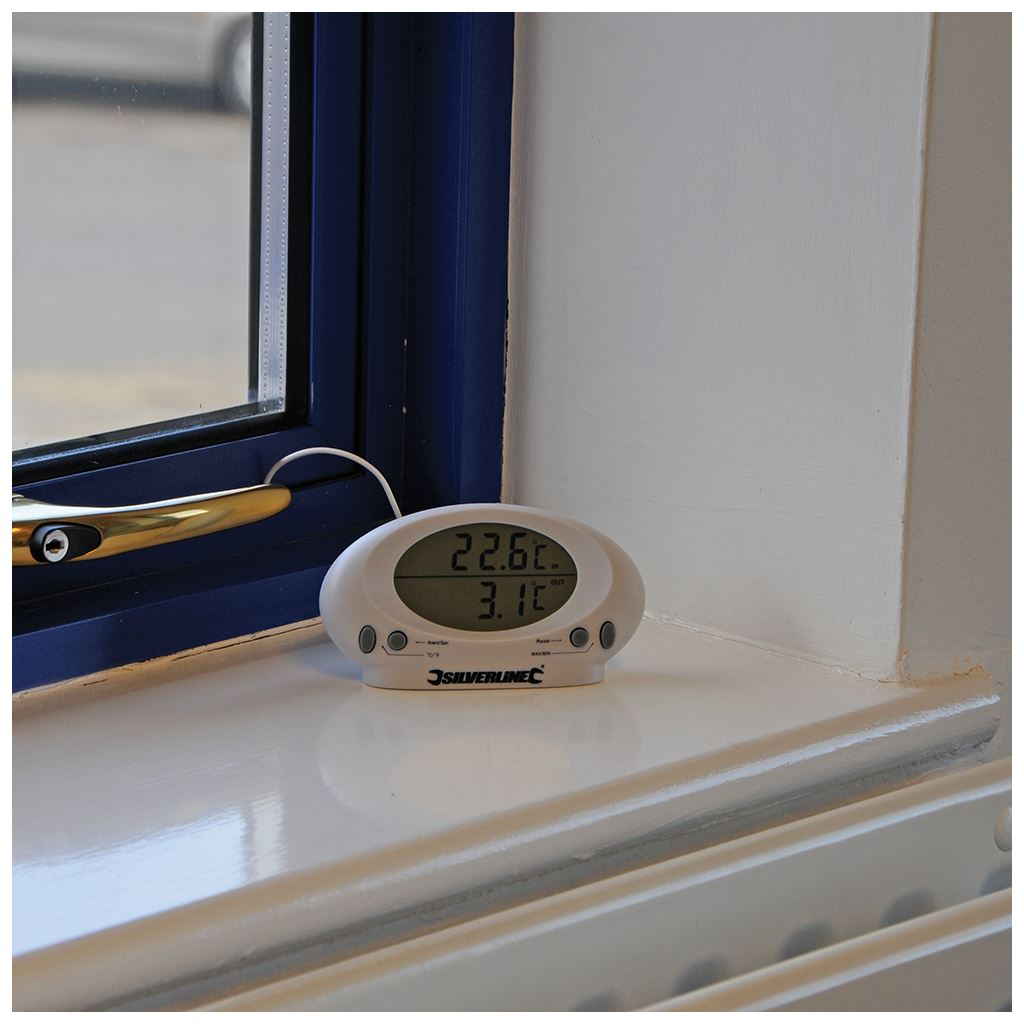 Silverline Indoor/Outdoor Thermometer - -50&#176;C to +70&#176;C