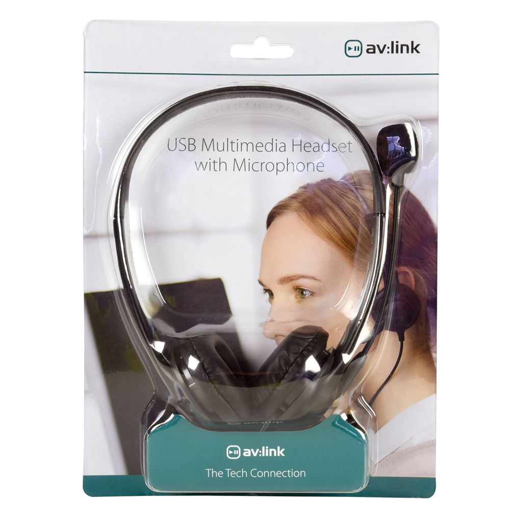 USB Multimedia Headset with Microphone - Boom