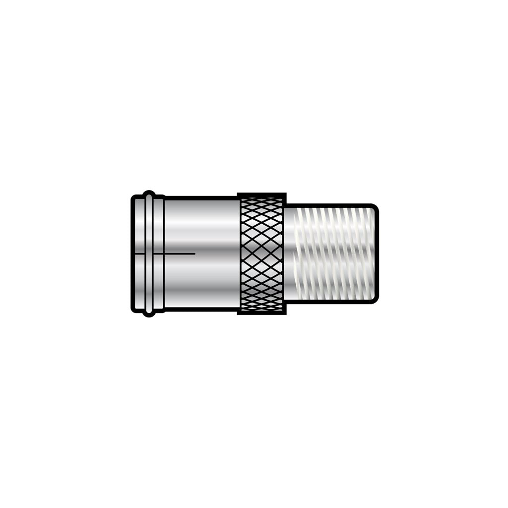 Adaptor F socket to coax TV socket