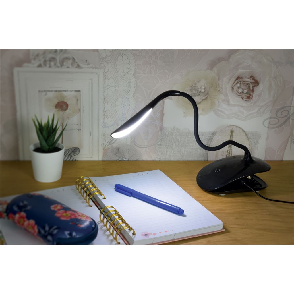 LED USB Clip On Desk Lamp - 14 - Blk - CLIP-LAMP-B