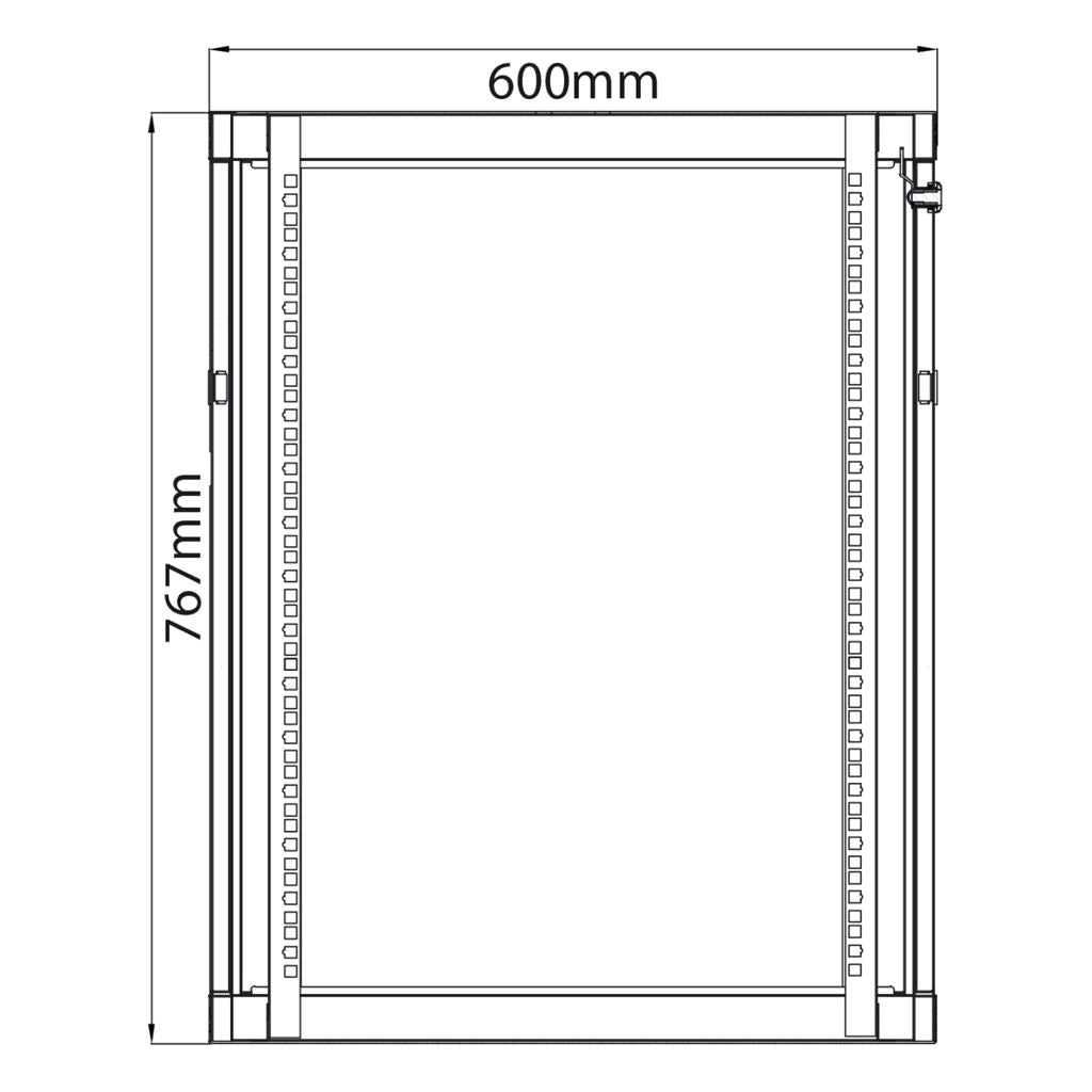 19" Rack Cabinets - 15U x 600mm Deep - RC15U600