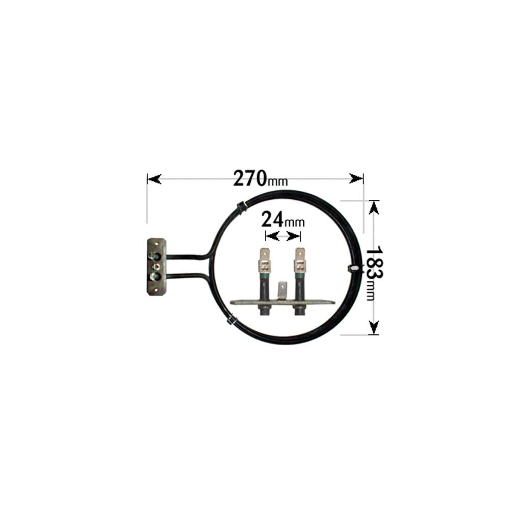 Etna Replacement Fan Oven Cooker Heating Element (2500w) (2 Turns)