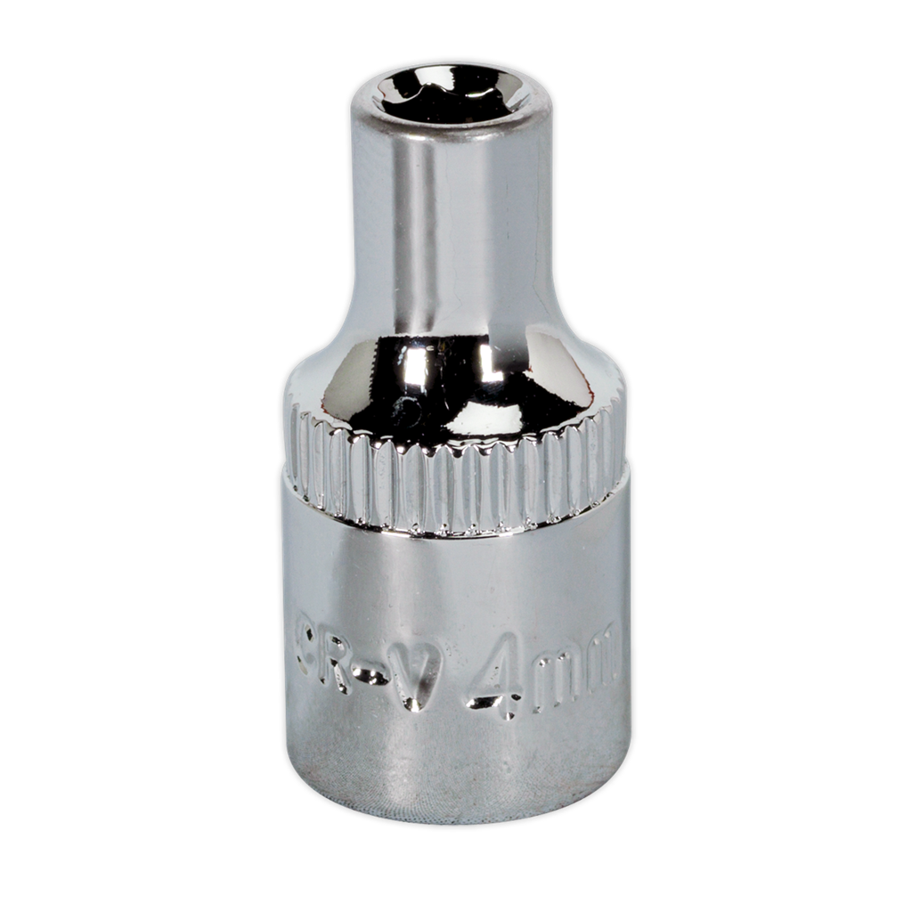 WallDrive&#174; Socket 4mm 1/4"Sq Drive Fully Polished