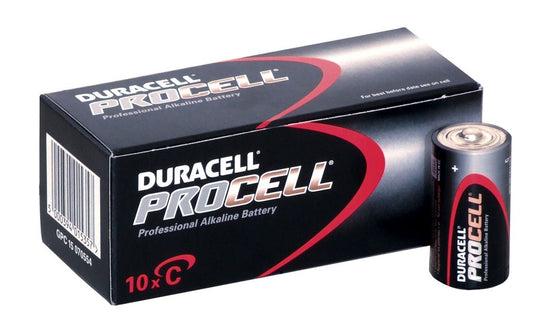 Duracell Procell Alkaline Batteries. Box of 10