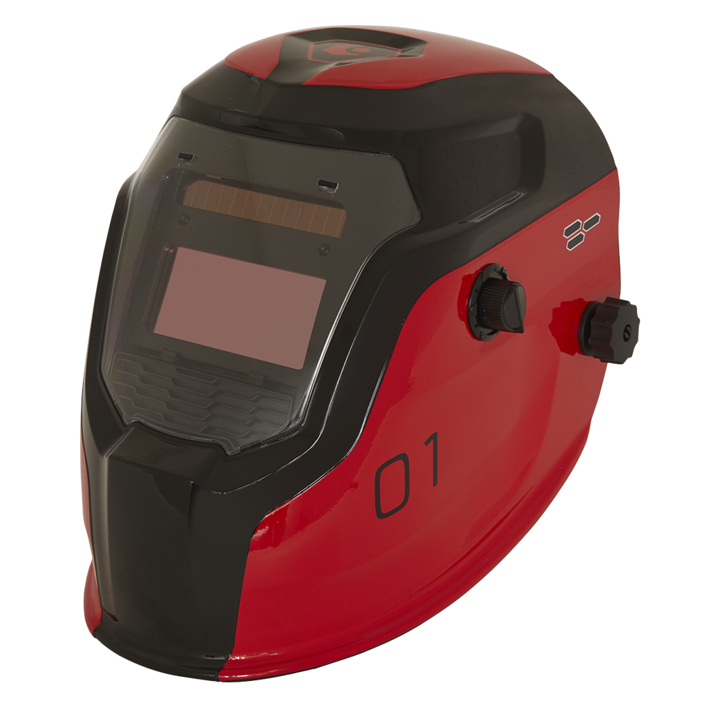 Welding Helmet Auto Darkening - Shade 9-13 - Red