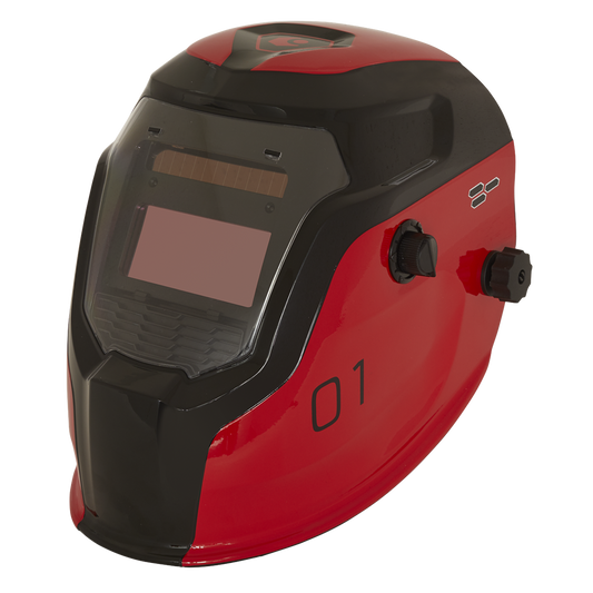 Welding Helmet Auto Darkening - Shade 9-13 - Red