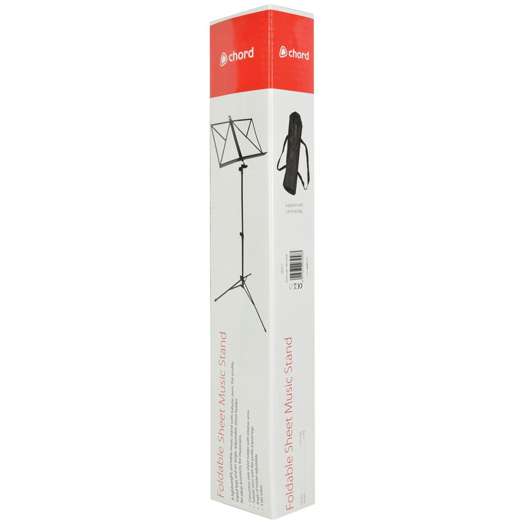 Foldable Sheet Music Stand - Folding Blk - SM1S