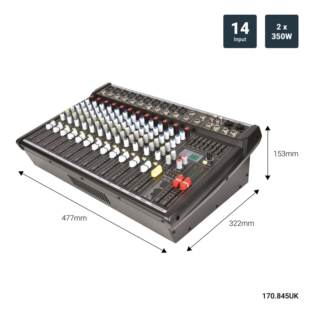 CSP Series Compact Powered Mixers with DSP - CSP-714 700W