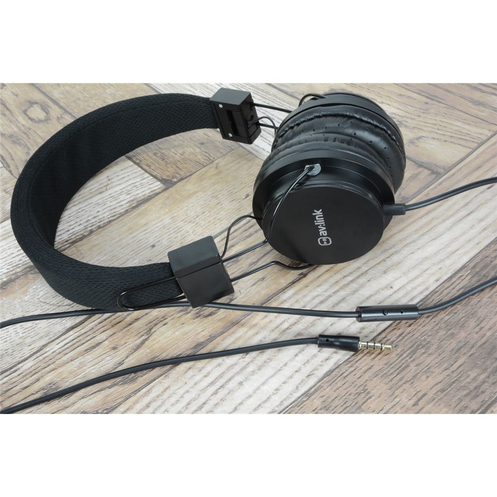 Children&#39;s Headphones with in-line Microphone - Kids Black - CH850-BLK