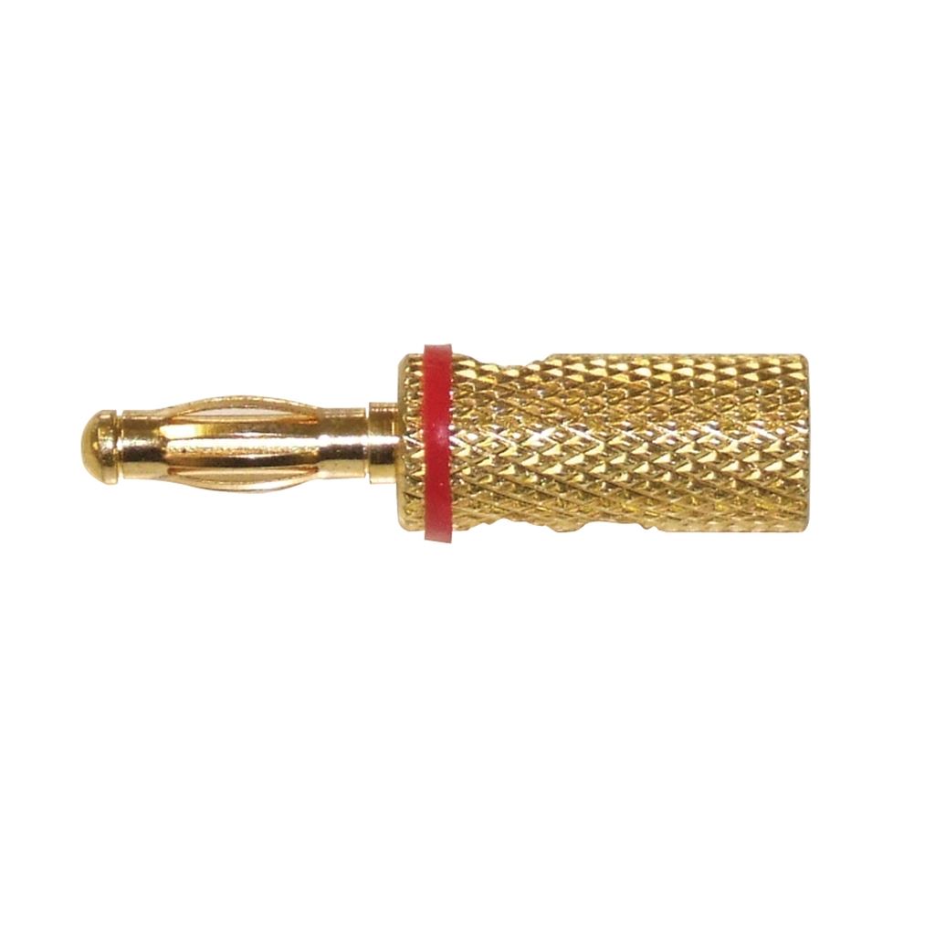 4mm Gold Plated Banana Plugs Set of 4 Red