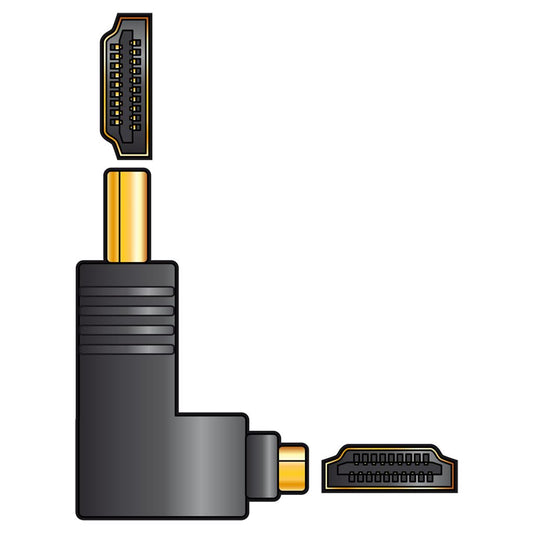 Adaptor HDMI Right Angle Plug – HDMI Socket - RA