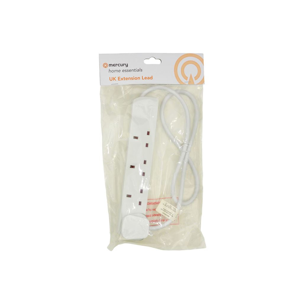 4 Gang Extension Leads - UK 4-Gang 1.0m