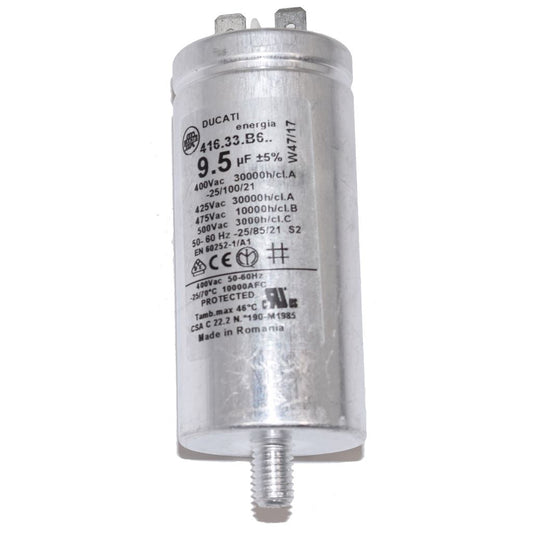 Capacitor 9.5uf for Hotpoint/Indesit/Swan/Creda Tumble Dryers and Spin Dryers