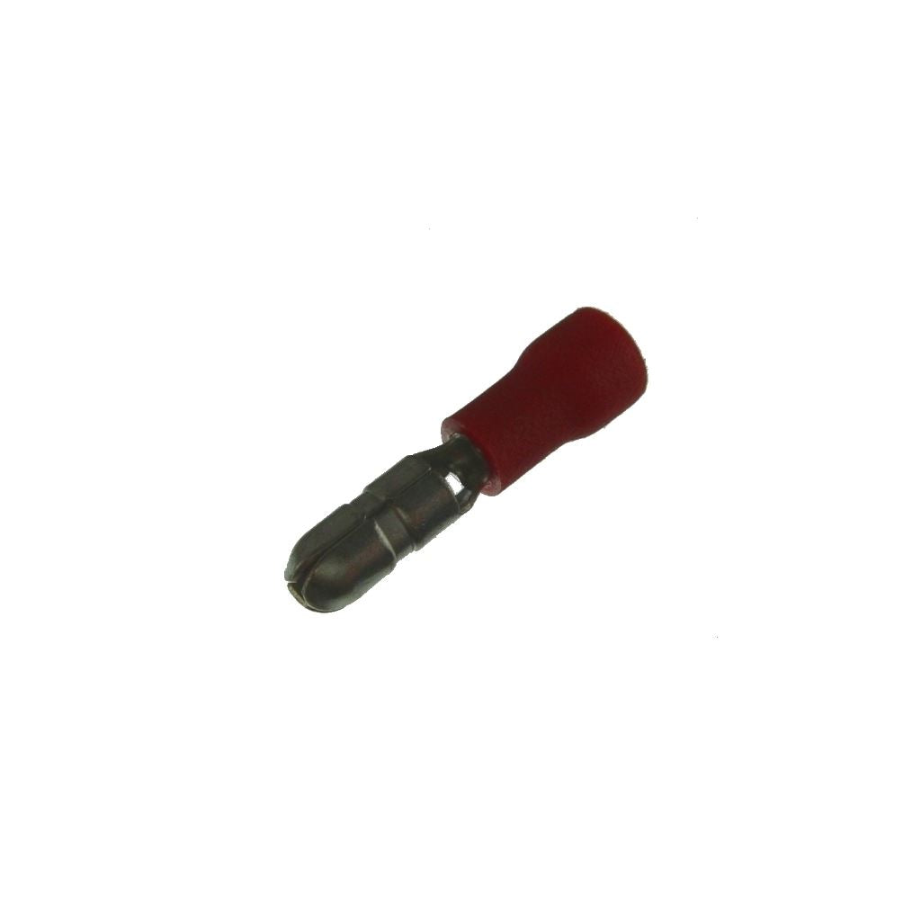 Crimp terminal, male bullet, 0.5 - 1.5mm&Oslash; cable, 4.0mm, Red