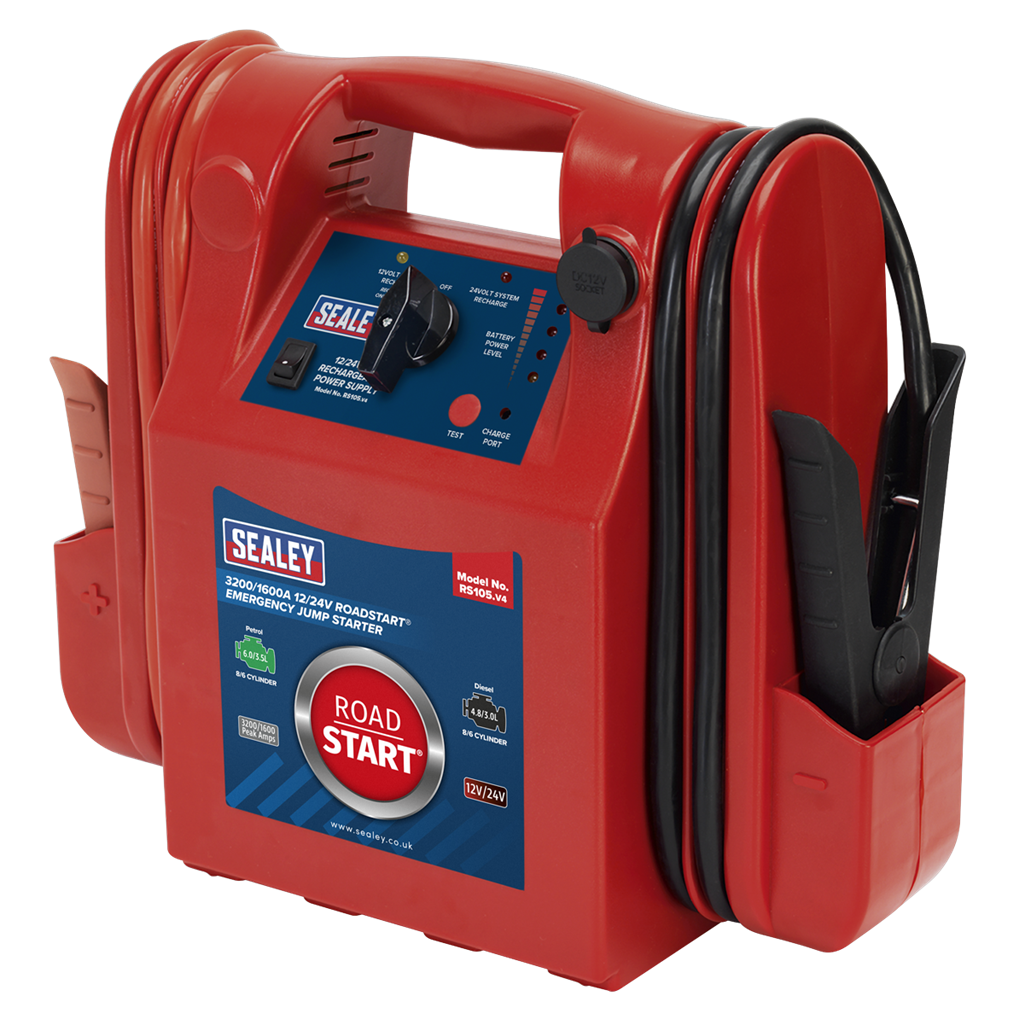 RoadStart&#174; Emergency Jump Starter 12/24V 3200/1600 Peak Amps