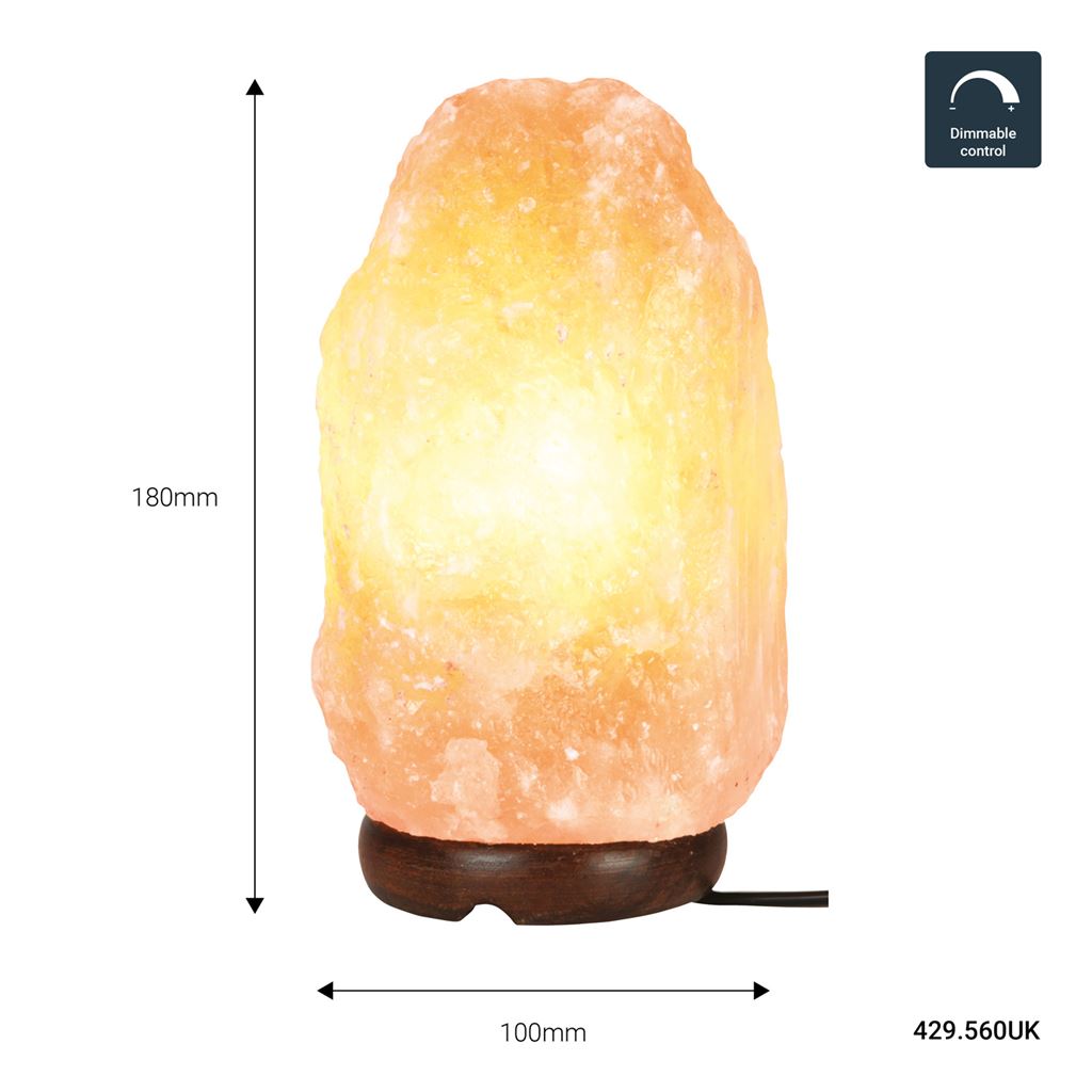 Dimmable Himalayan Rock Salt Lamp (2-3kg) - Dim, Natural - SALT-LAMP