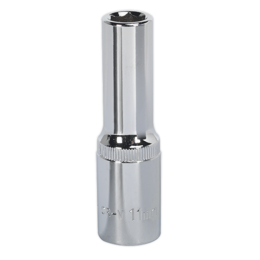 WallDrive&#174; Socket 11mm Deep 1/2"Sq Drive Fully Polished