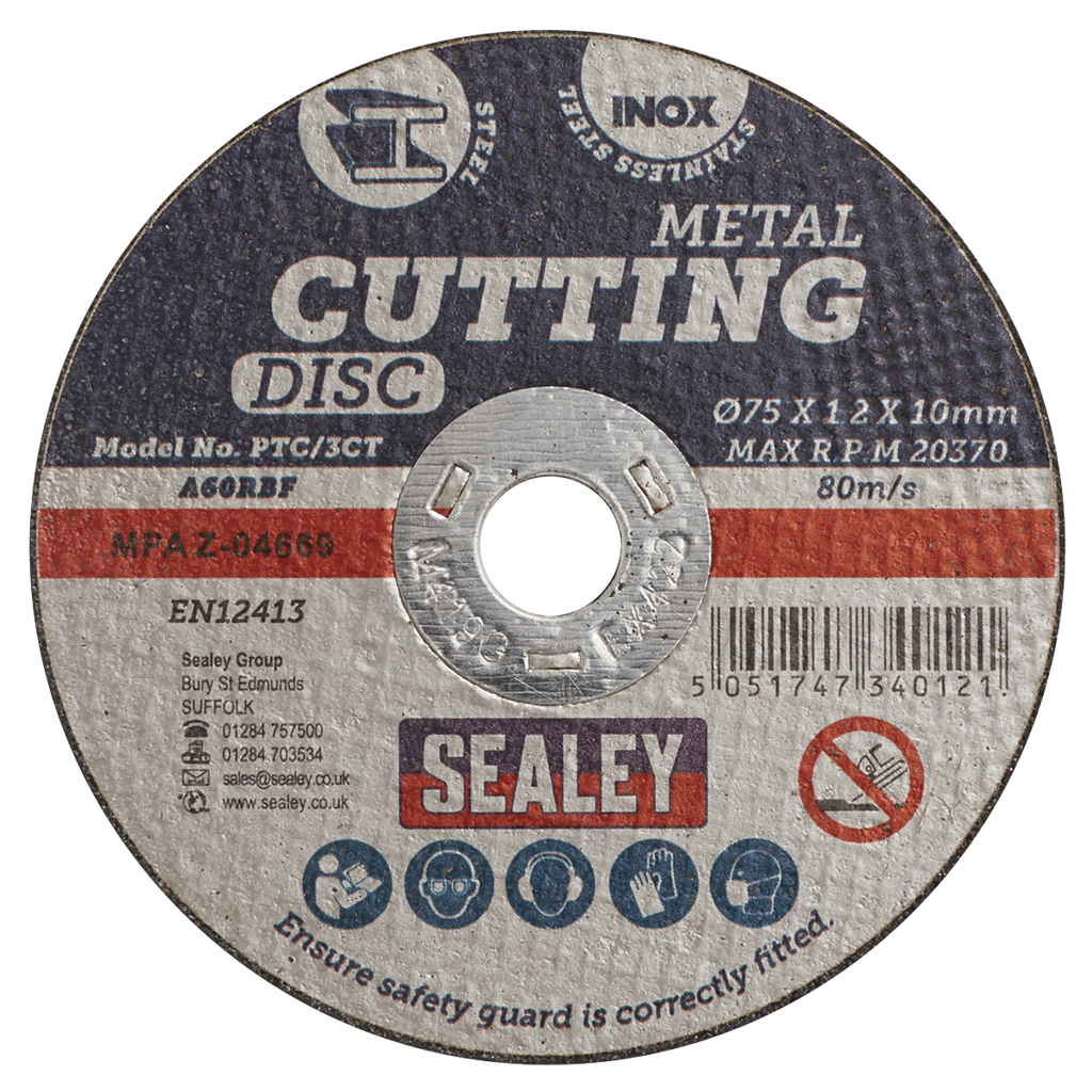 Cutting Disc &#216;75 x 1.2mm &#216;10mm Bore