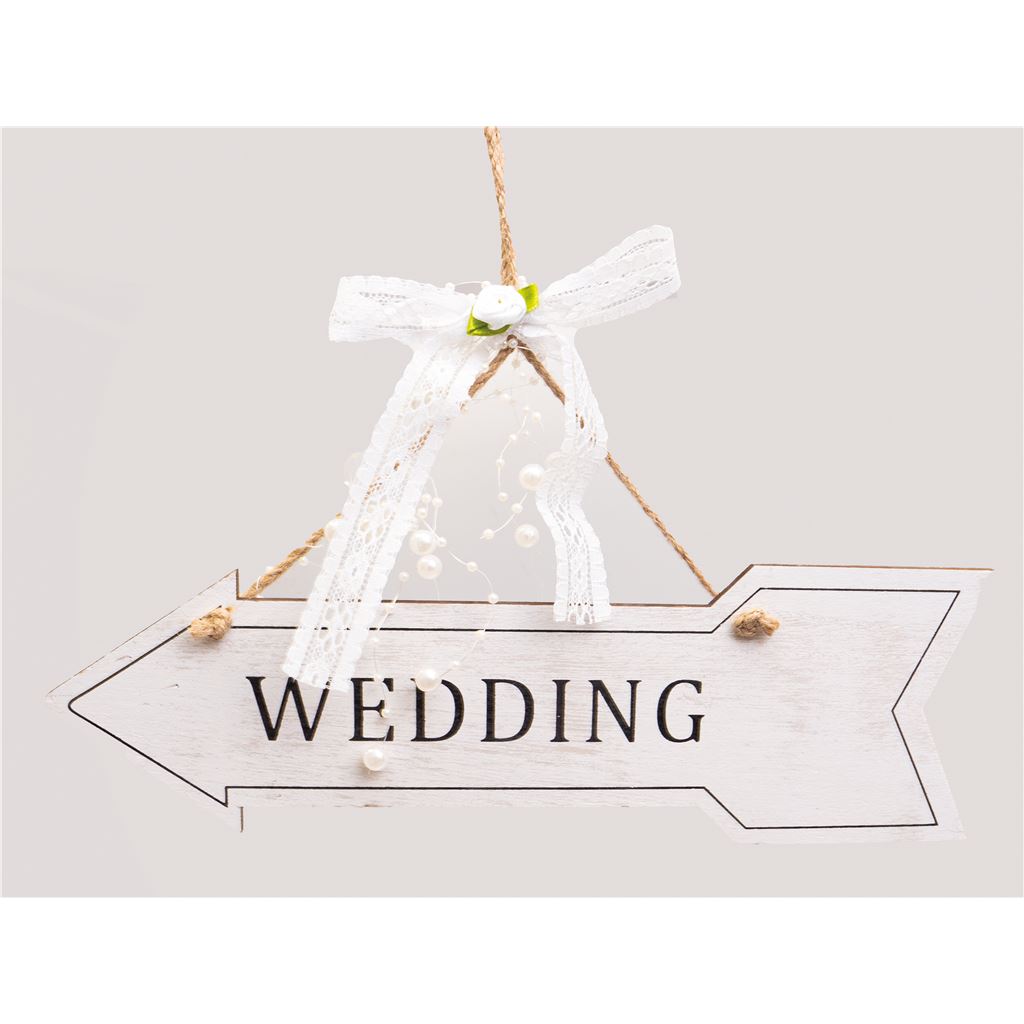 Wooden Wedding Arrow Hanging Sign