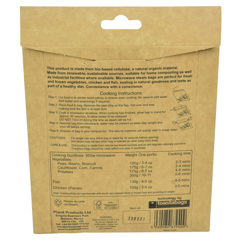 Eco Microwave Steam Bags - 15 Pack