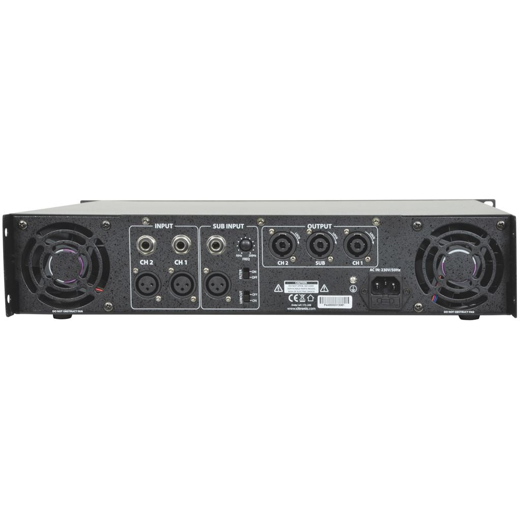 P Series Stereo & Sub Power Amplifiers - P44800 2 x 400W + 800W