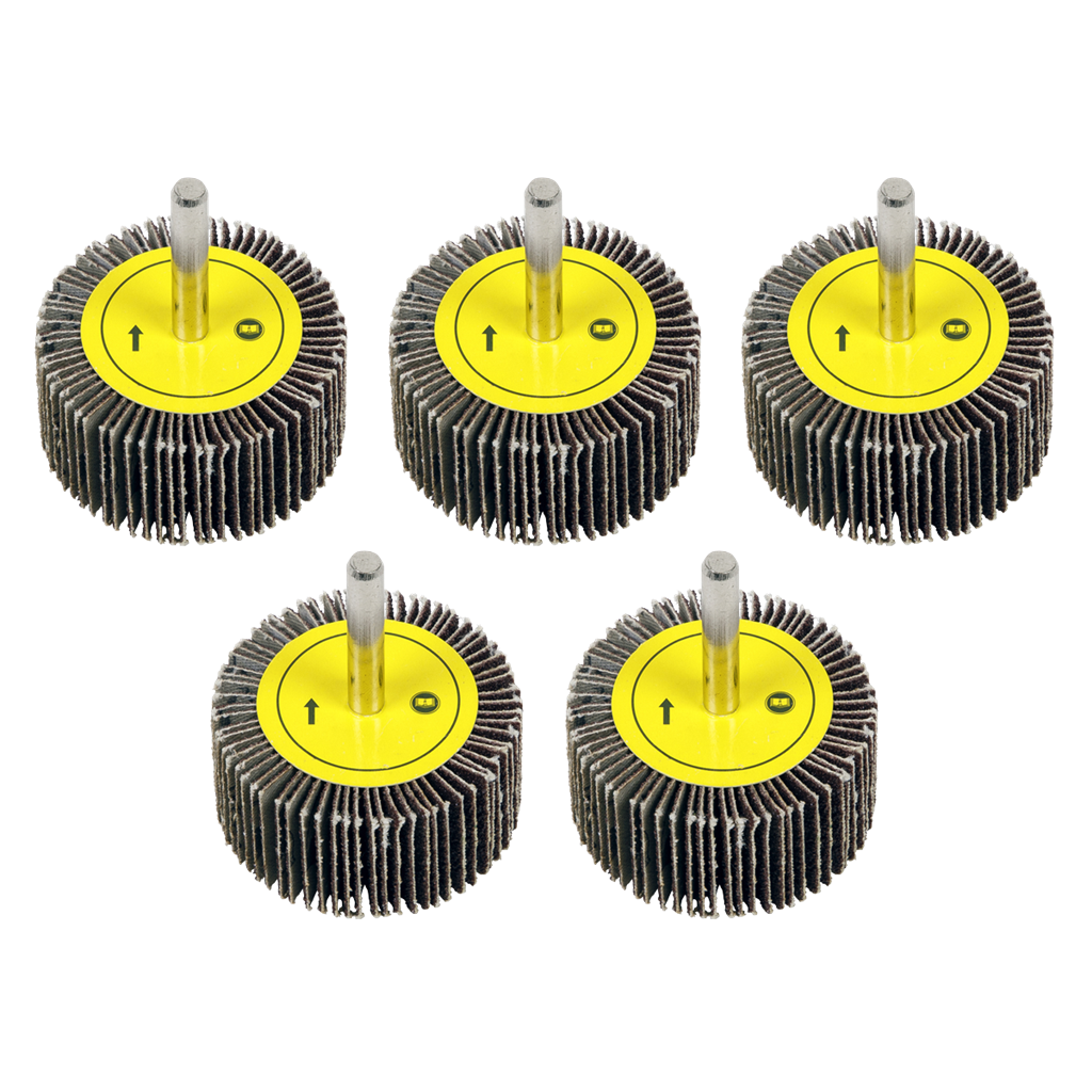 Flap Wheel &#216;50 x 25mm 40Grit &#216;6mm Shaft - Pack of 5