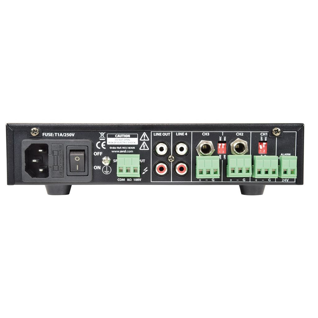 UA Series Compact 100V Mixer-Amplifiers - UA30 5ch MixerAmp