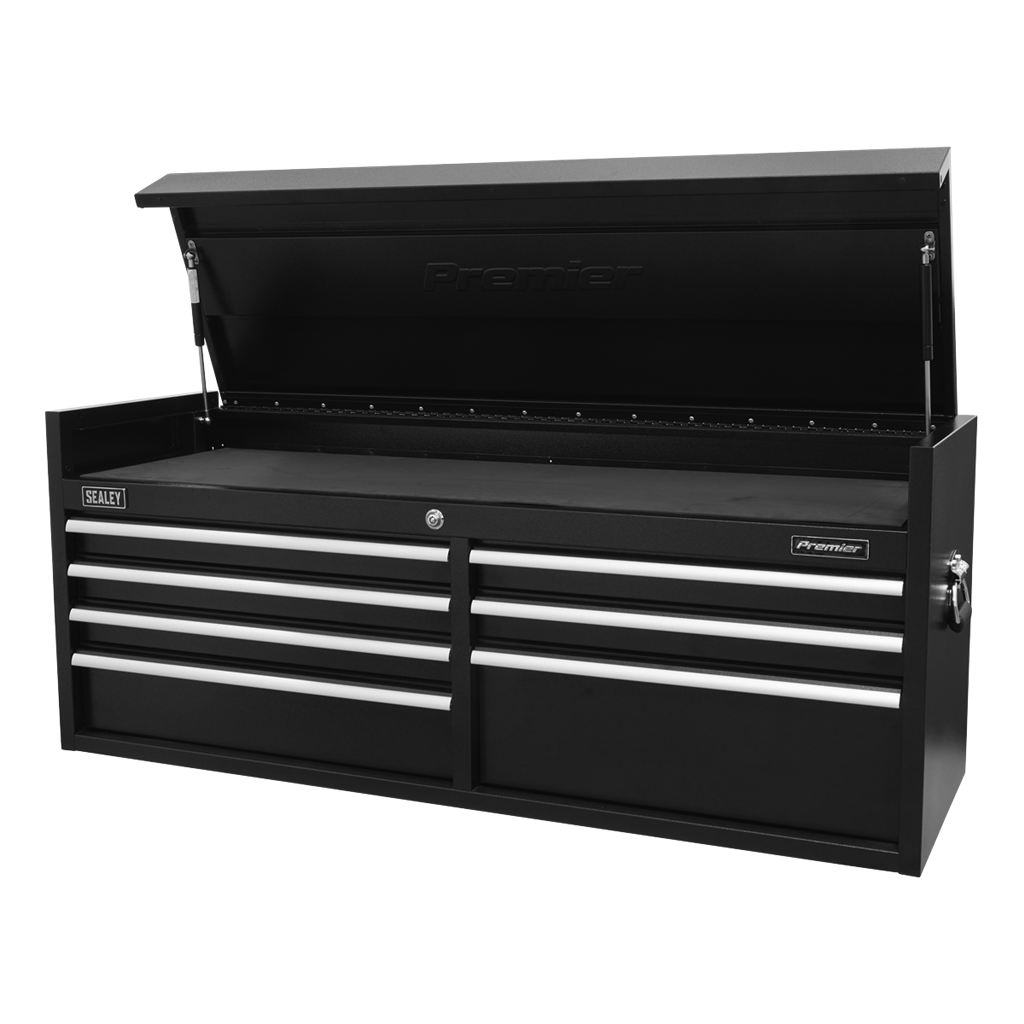 Topchest 7 Drawer 1415mm Heavy-Duty Black