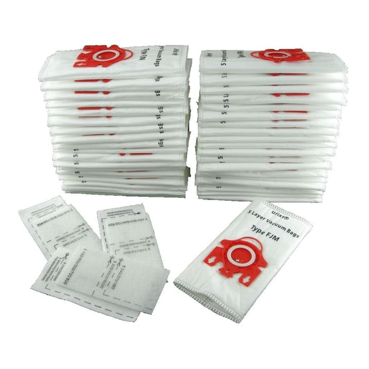 Miele Vacuum Bags, Type FJM (Red Tab) X 500 + Filters