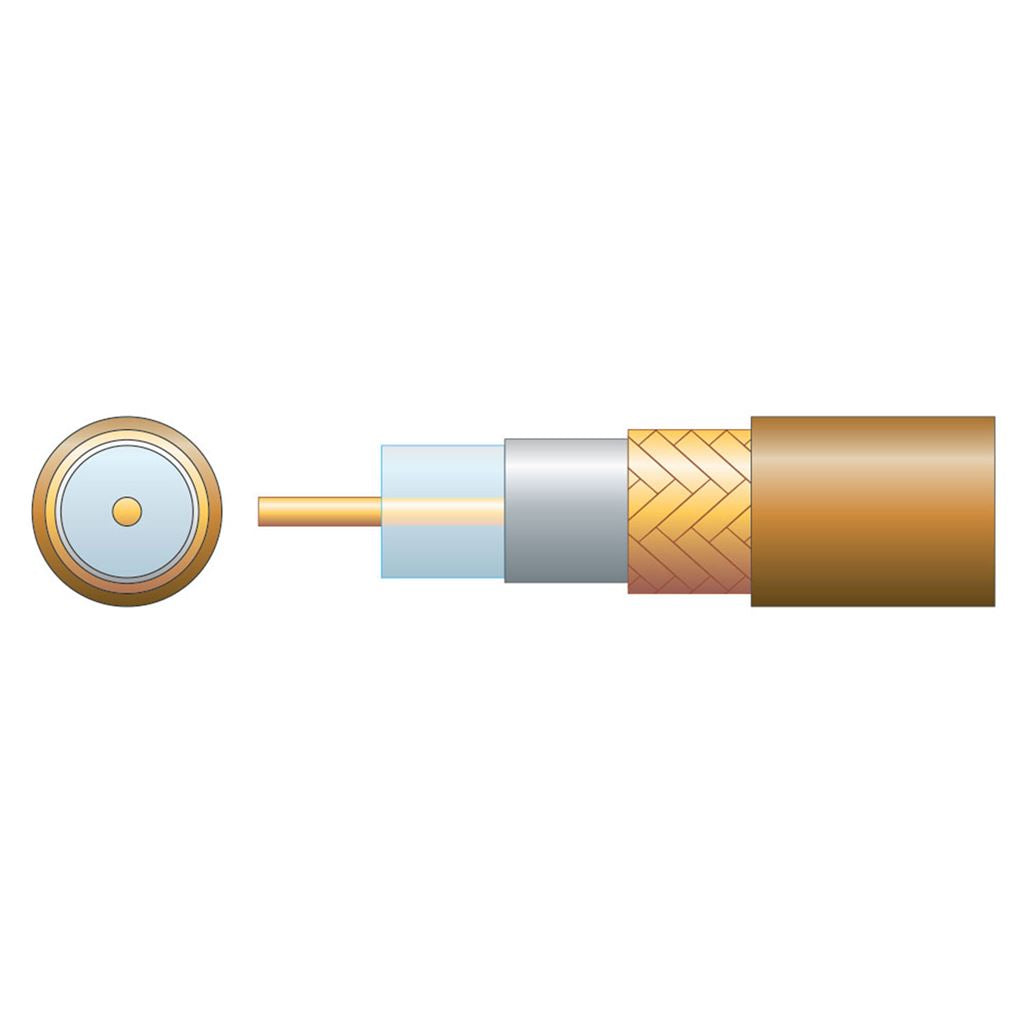 Economy RG6 75 Ohms Air Spaced Coaxial Cable - CCA Braid - PE with 100m Brown