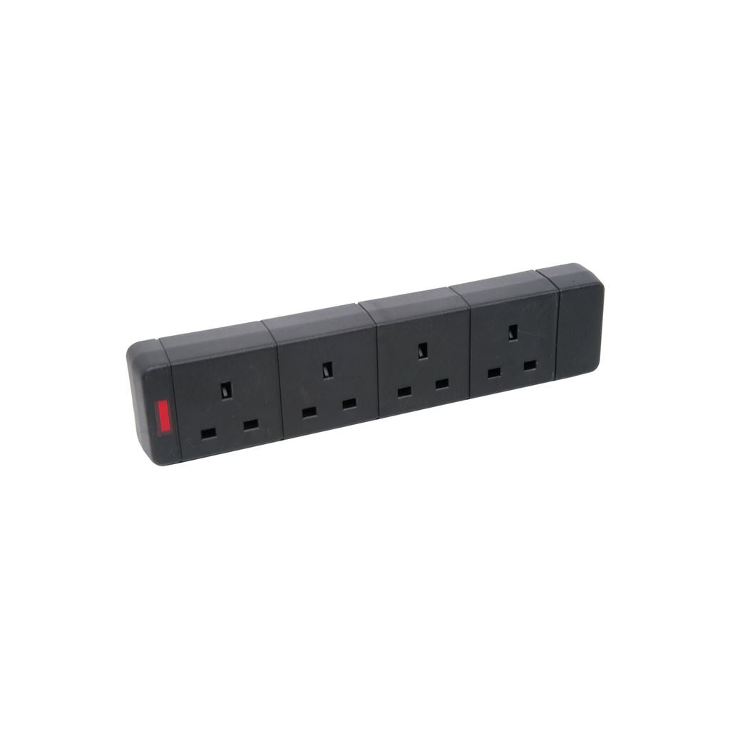 4 Gang Trailing Socket - 13A with neon