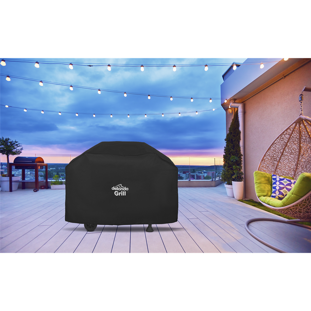 Black PVC Cover for BBQs, Water-Resistant 1325 x 1130mm
