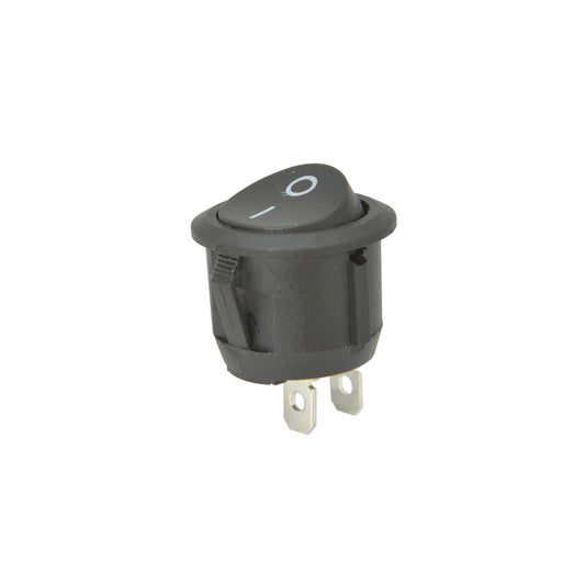 Rocker switch, 1 x on/off, Black, 250Vac, 6A