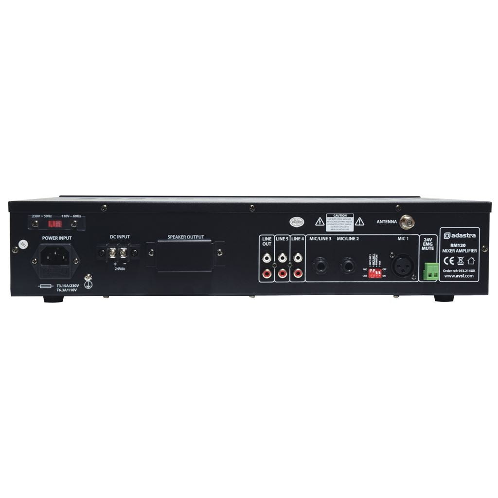 RM series 5-channel 100V mixer amplifier - RM120 Mixer-Amplifier