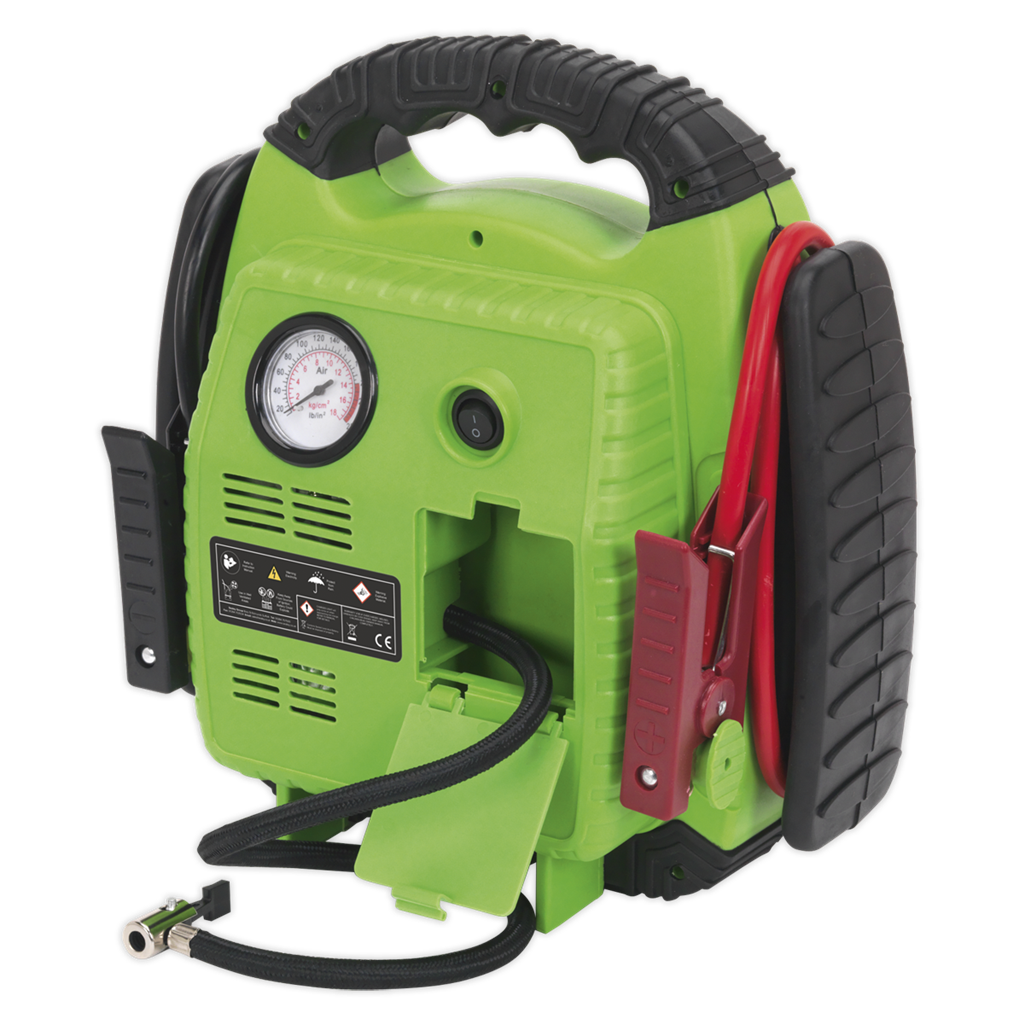 RoadStart&#174; Emergency Jump Starter with Air Compressor 12V 900 Peak Amps