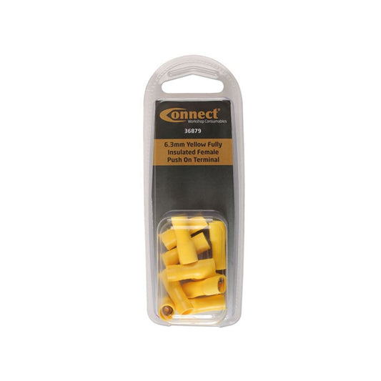 6.3mm Yellow Insulated Female Terminal - Pack of 10