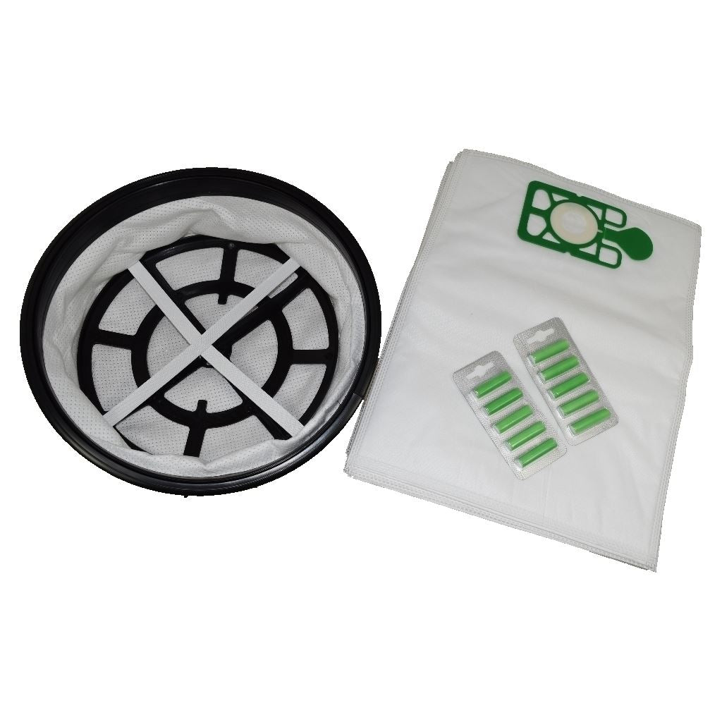 Numatic 12" Microfibre Cloth Filter and 10 x Microfibre Vacuum Cleaner Bags with Air Fresheners