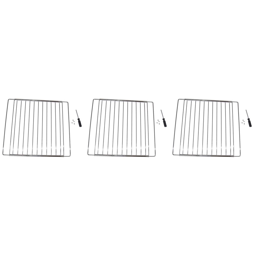 3 x Universal Extendable Oven Cooker Grill Shelf Grid Rack