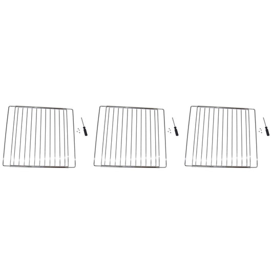 3 x Universal Extendable Oven Cooker Grill Shelf Grid Rack