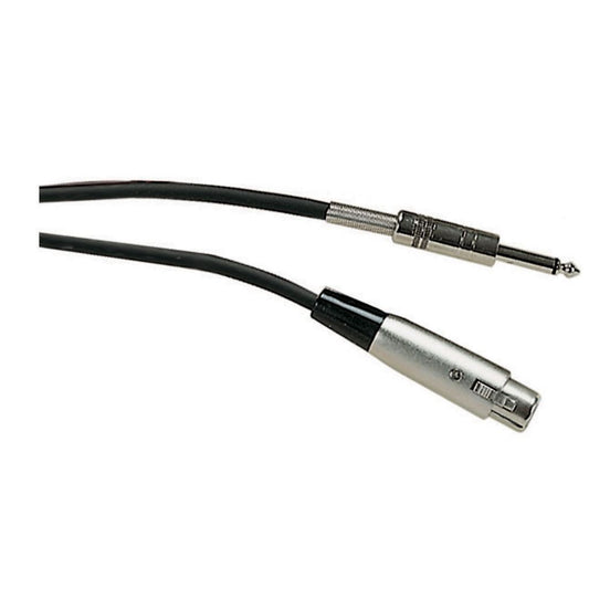 Standard Unbalanced 3 Pin XLR to 6.35 mm Jack Plug Microphone Lead 6M