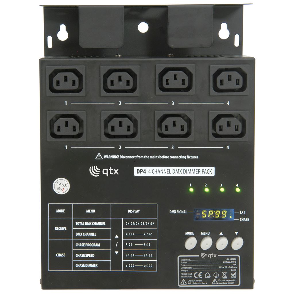 4 Channel DMX Dimmer Pack - DP4