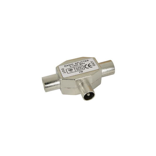 Radio/TV Splitters - splitter, 1 plug, 2 sockets