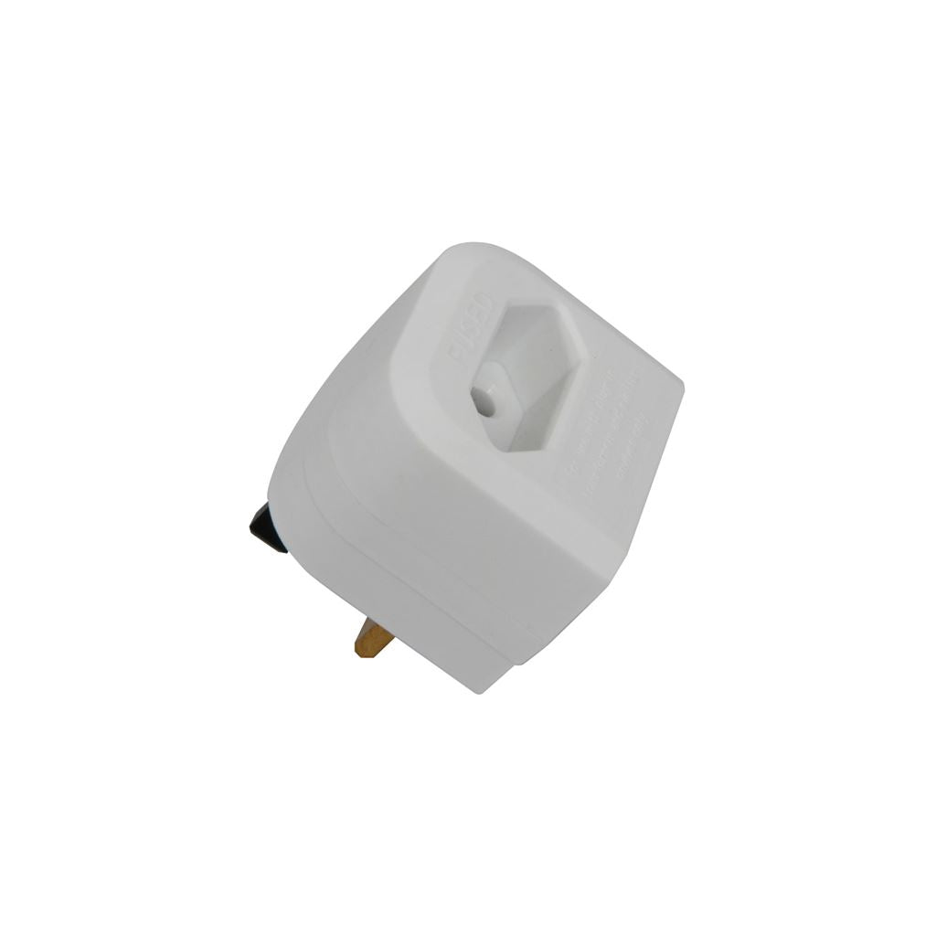 BCA Fused European Converter Plug - White - bulk - BCA3W